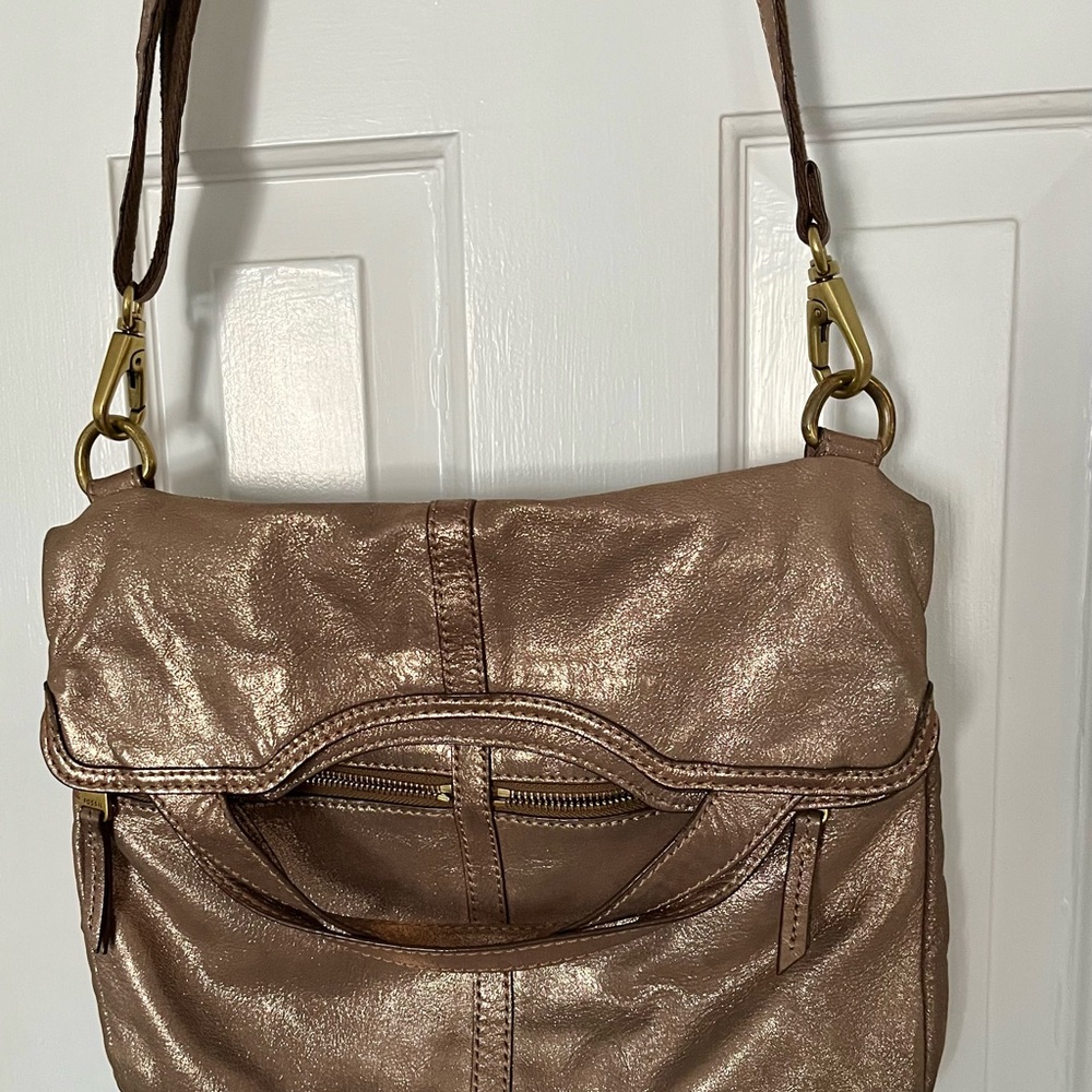 FOSSIL Metallic Copper Crossbody Bag